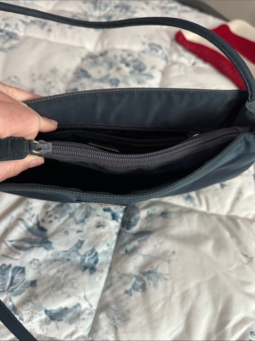 Prada Tessuto Nylon Flat Navy Messenger Bag - Picture 6 of 8